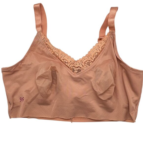 Ruby Ribbon Size 36 Lace Trim Beige Camisole Bralette With Adjustable Straps - Picture 1 of 3